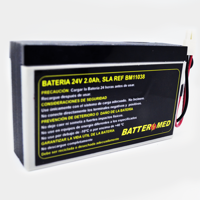 Batería Para Burdick 24V 2.0Ah SLA. Ref BM11038 vista diagonal
