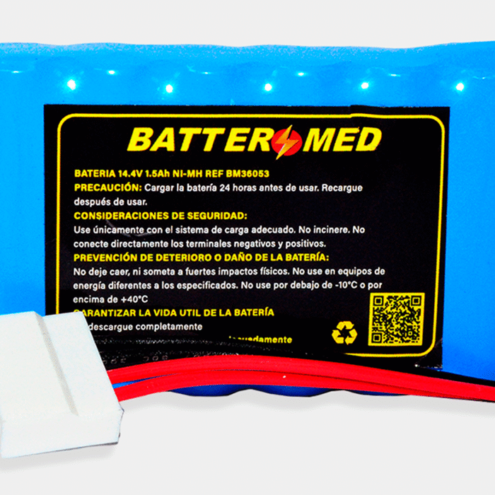 Batería Para Burdick Atria 14.4V 1.6Ah Ni-MH. Ref BM36053 vista especificaciones