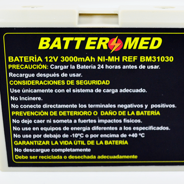 Batería Para GE 12V 3000mAh Ni-MH. Ref BM31030 vista especificaciones