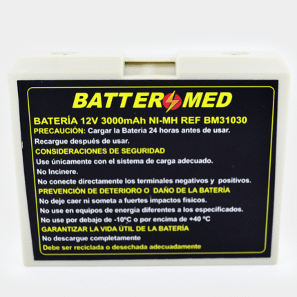 Batería Para GE 12V 3000mAh Ni-MH. Ref BM31030 vista frontal