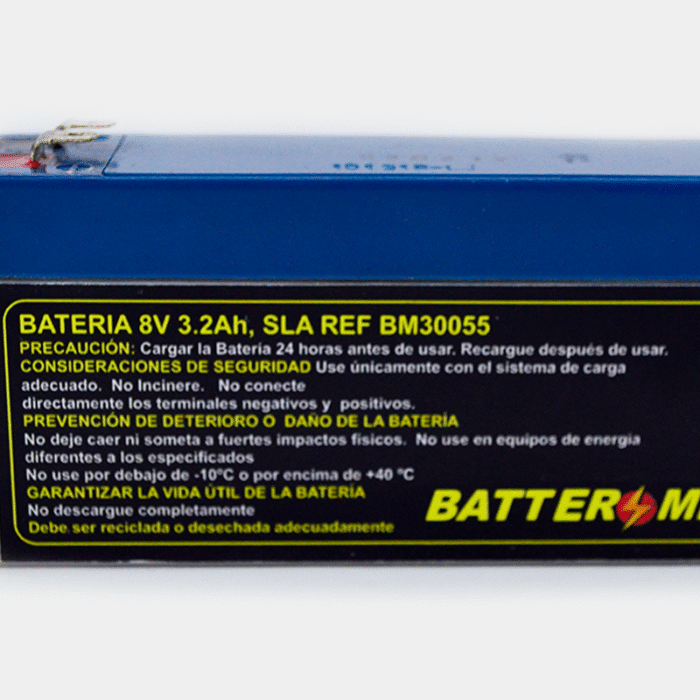 Batería Para Hospira 8V 3.2Ah SLA. Ref BM30055 vista especificaciones