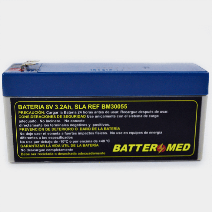 Batería Para Hospira 8V 3.2Ah SLA. Ref BM30055 vista frontal