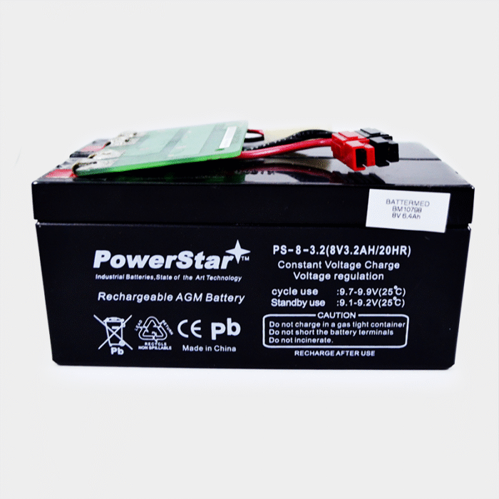 Batería Para Welch Allyn 8V 6.4Ah SLA. Ref BM10798 vista frontal