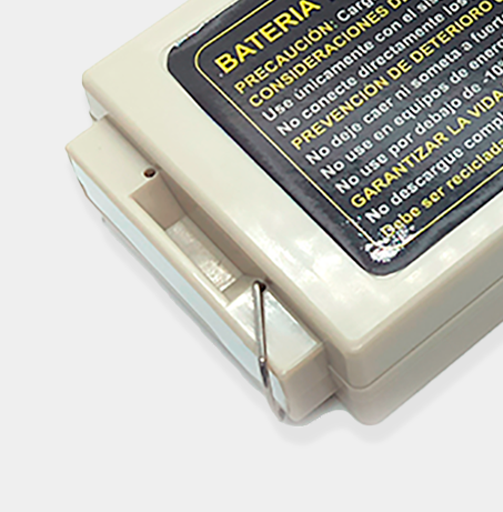 Batería Welch Allyn 12V 4.0Ah Ni-MH. Ref BM35955 vista de asa Batería Welch Allyn 12V 4.0Ah Ni-MH. Ref BM35955 vista de asa