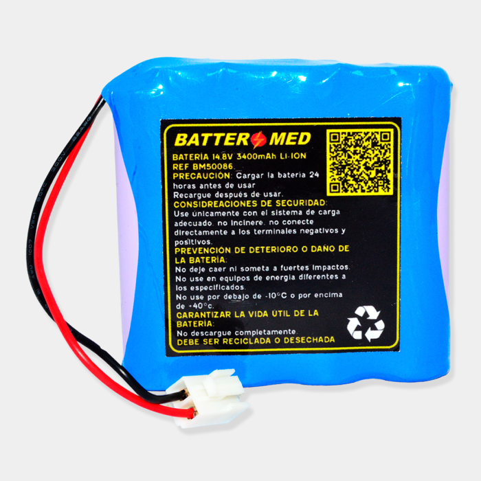 Batería para Biocare 14.8V 3400mAh vista frontal