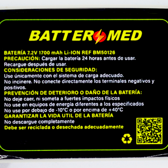 Batería para Bodyguard 7.2V 1700mAh vistaespecificaciones