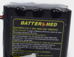 Bateria para Cardioline 9.6V 2.5Ah, Ni-MH. Ref BM50052 vista especificaciones