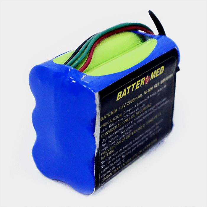 Bateria para Drager 7.2V 2000mAh Ni-MH. Ref BM50099 vista diagonal