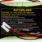 Bateria para Fukuda 12V 2.0Ah Ni-MH. Ref BM50049 vista especificciones