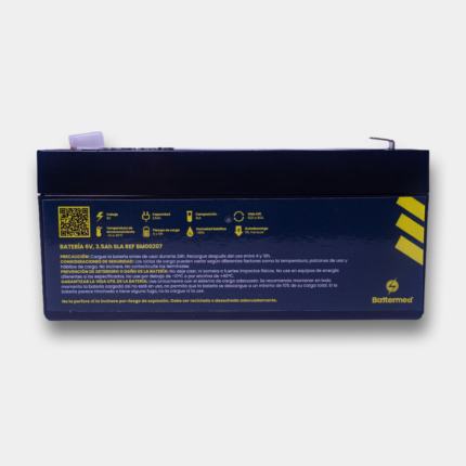 Batería para GE Dinamap 6V 3,5Ah, SLA. Ref BM00207 Frontal