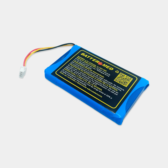 Batería para Mir Spirodoc 3.7V 1150mAh vista diagonal derecha