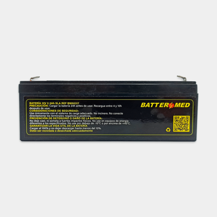 Bateria para Mortara 12V 2.3 Ah vista frontal