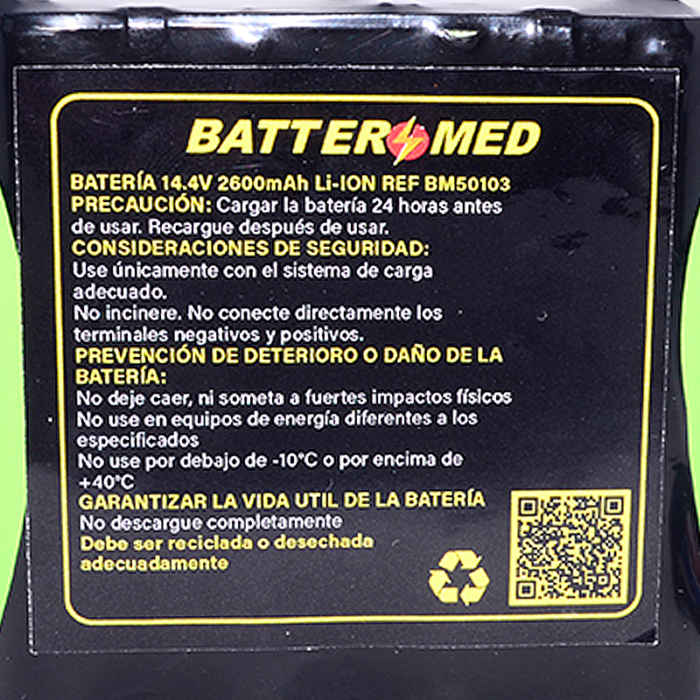 Batería para Newport 14.4V 2600mAh vista especificaciones
