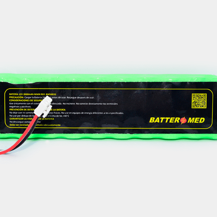 Bateria para Nihon Kohden 12V 2000mAh Ni-MH. Ref BM50032 vista especificaciones