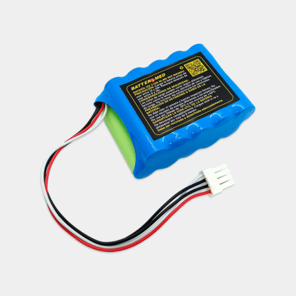 Bateria para Nihon Kohden 12V 3.7Ah vista diagonal izquierda