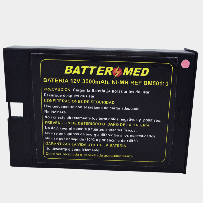 Bateria para Nihon Kohden 12V 3000mAh Ni-MH. Ref BM50110 vista frontal