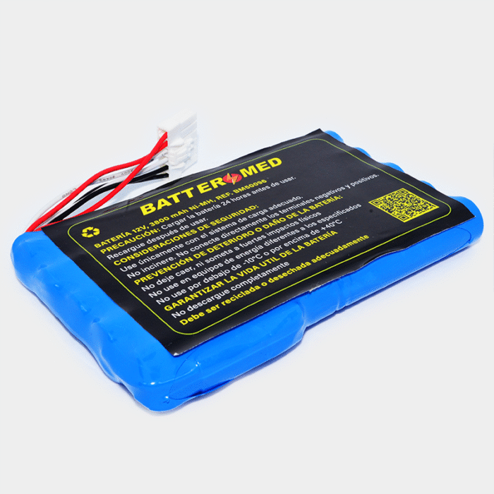 Bateria para Nihon Kohden 12V 3800mAh Ni-MH. Ref BM50096 vista diagonal
