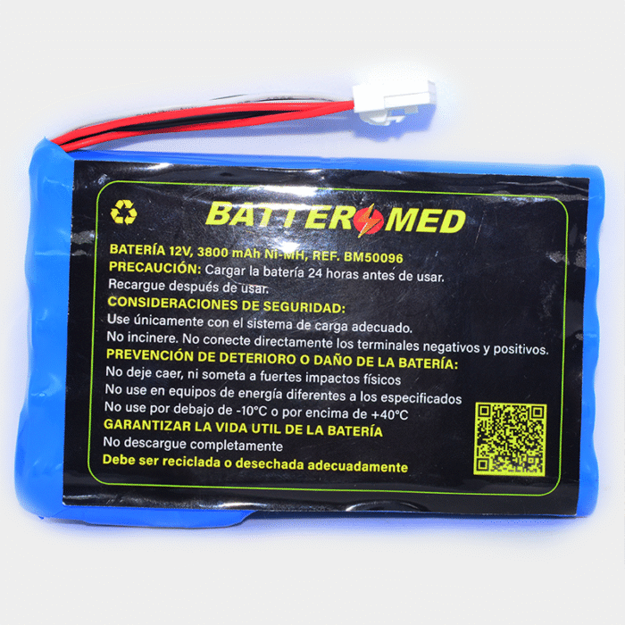 Bateria para Nihon Kohden 12V 3800mAh Ni-MH. Ref BM50096 vista frontal
