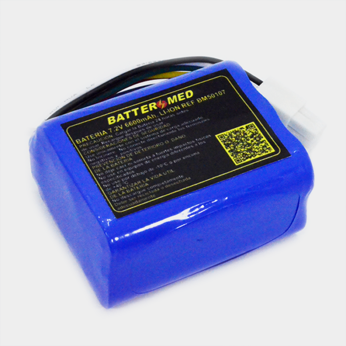 Batería para Nihon Kohden 7.2V 6600mAh vista lateral
