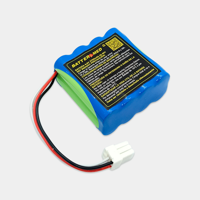 Bateria para Nihon Kohden 9.6V 3700mAh vista diagonal izquierda