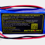Batería para Shenke Medical 7.4V 1400mAh Li-Polímero. Ref BM50079 vista especificaciones