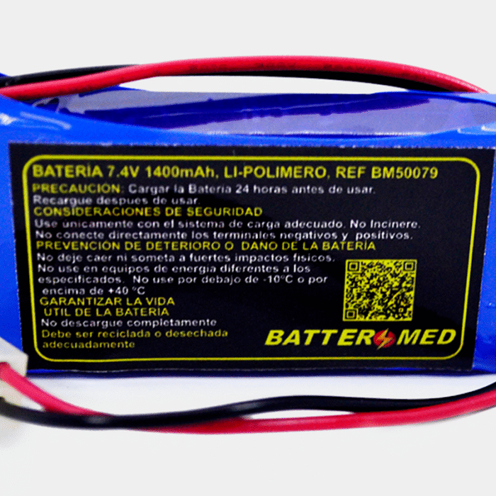 Batería para Shenke Medical 7.4V 1400mAh Li-Polímero. Ref BM50079 vista especificaciones