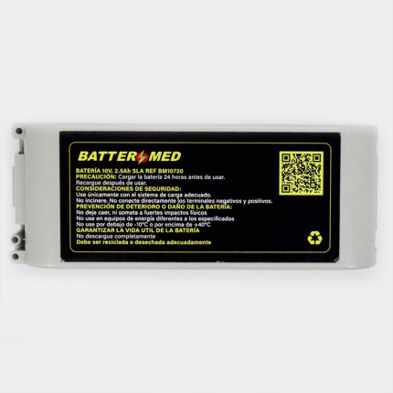 Bateria para Zoll 10V 2.5Ah SLA. Ref BM10720 vista frontal