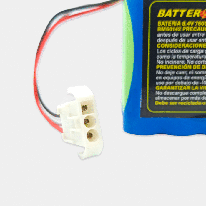 Batería para mediana 8.4V 7600mAh, NI-MH vista conector