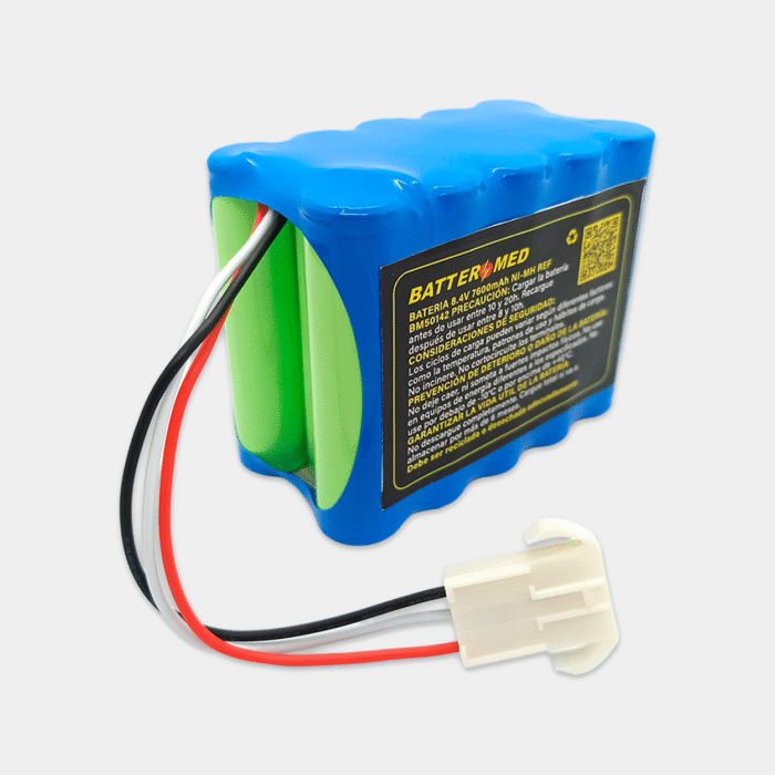 Batería para mediana 8.4V 7600mAh, NI-MH vista diagonal