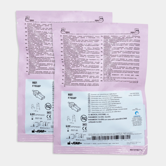 Electrodo Parche Euro Defi Pads Para CU Medical Systems Tipo Pediátrico vista especificaciones