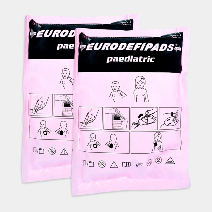 Electrodo Parche Euro Defi Pads Para Cardiac Science Tipo Pediátrico vista paquetes