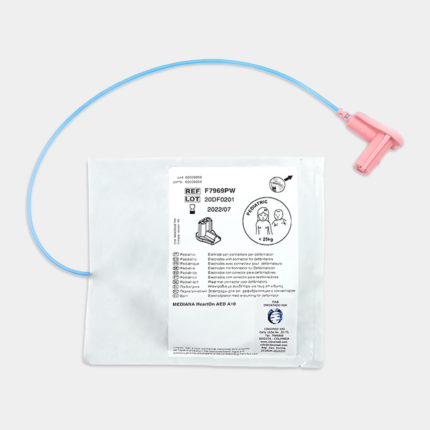 Electrodo Parche Euro Defi Pads Para Mediana Tipo Pediatrico Cable Externo vista especificaciones