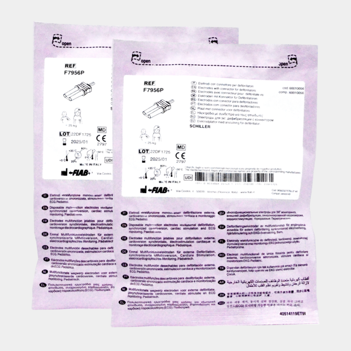 Electrodo Parche Euro Defi Pads Para Schiller Tipo Pediátrico vistaespecificaciones