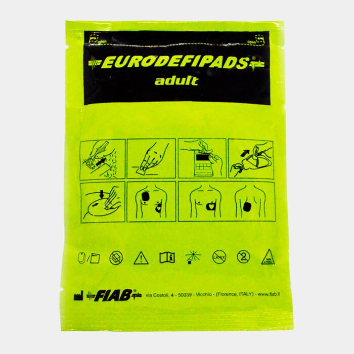 Electrodo Parche Euro Defi Pads para CU Medical Systems Tipo Adulto vista frontal