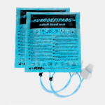 Electrodo Parche Euro Defi Pads para Instramed Tipo Adulto Cable Externo vista paquetes