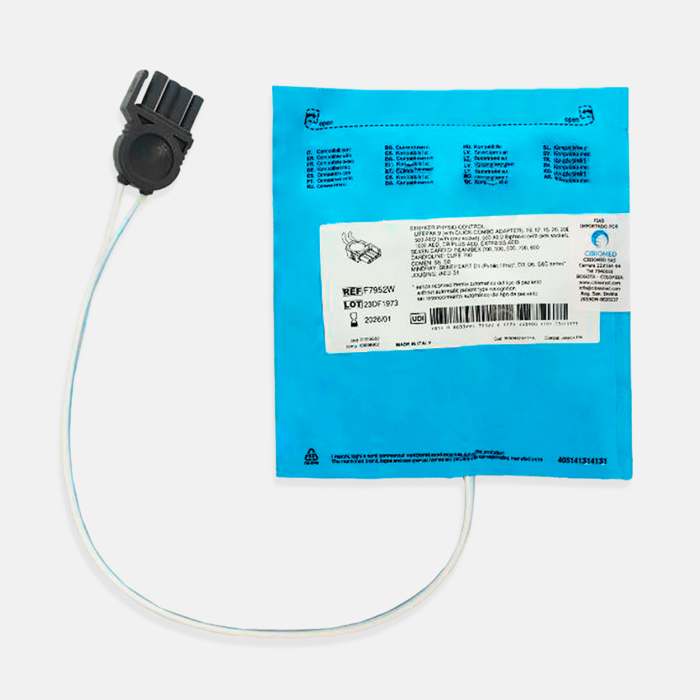Electrodo Parche Euro Defi Pads para Medtronic Tipo Adulto Cable Externo vista posterior