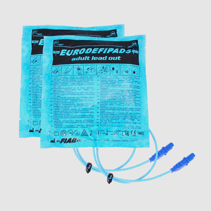 Electrodo Parche Euro Defi Pads para Schiller Tipo Adulto Cable Externo paquetes