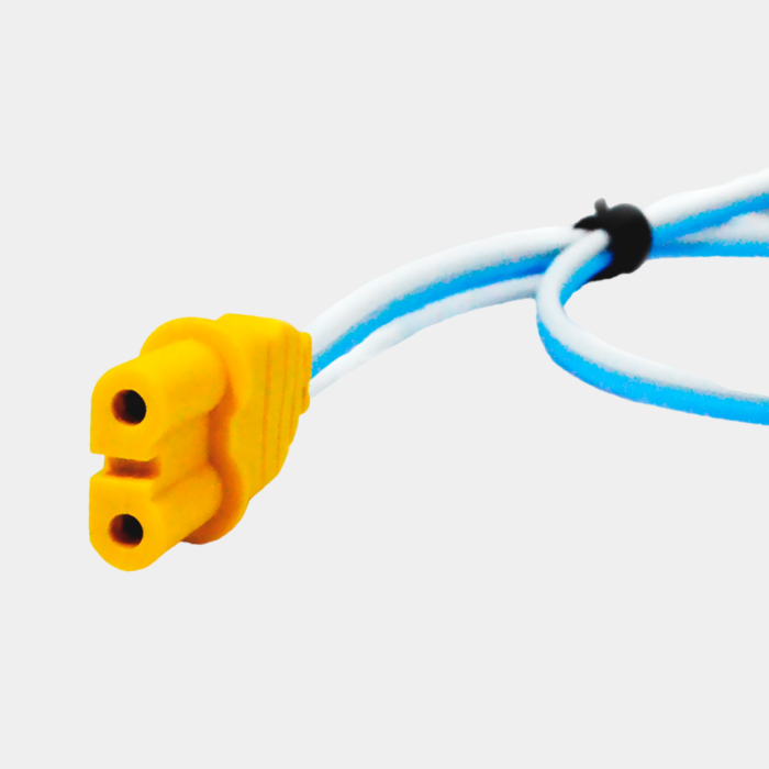 Electrodo Parche Euro Defi Pads para Schiller Tipo Pediátrico Cable Externo vista conector