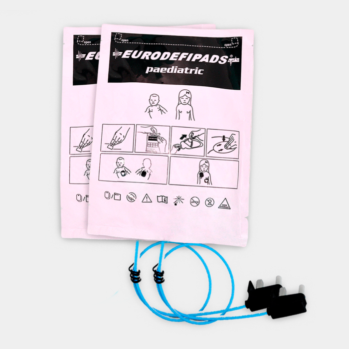Electrodo Parche Euro Defi Pads para Weinmann Tipo Pediatrico Cable Externo paquetes