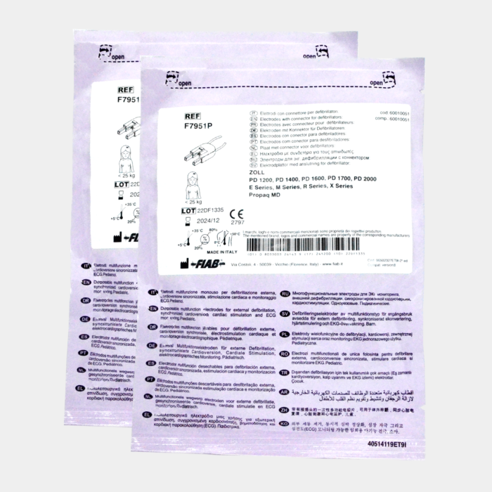 Electrodo parche Euro Defi Pads para Zoll Medical Tipo Pediátrico vista especificaciones